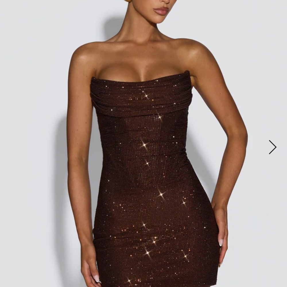 Babyboo Mirabella plum brown Mini Dress